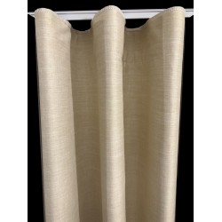 Blackout gordijnen licht beige/geel linnenstructuur – 100% verduisterend op maat