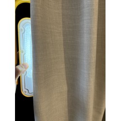 Blackout gordijnen licht taupe linnenstructuur – 100% verduisterend op maat