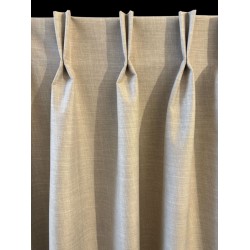 Blackout gordijnen licht taupe linnenstructuur – 100% verduisterend op maat