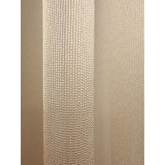 Franklin Vitrage Gordijn Beige – Kamerhoog, Luxe & Op Maat Franklin Vitrage Gordijn Beige – Kamerhoog, Luxe & Op Maat