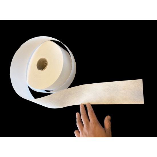 Gordijnband 77 mm vlieseline