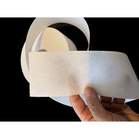 Gordijnband 77 mm vlieseline