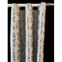 Jacquard Satijn Verduisterende Gordijnen – 2-Tone Design-grijs