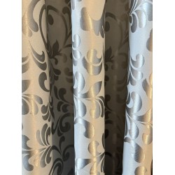 Jacquard Satijn Verduisterende Gordijnen – 2-Tone Design-grijs