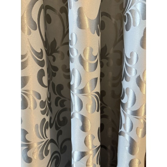 Jacquard Satijn Verduisterende Gordijnen – 2-Tone Design-grijs
