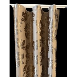 Jacquard Satijn Verduisterende Gordijnen – 2-Tone Design taupe