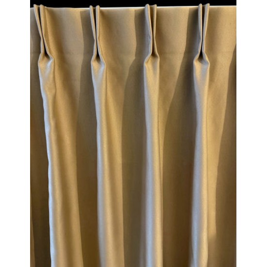 Verduisterende gordijnen donker-beige met loodveter