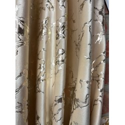 Gordijnen velours beige met goud