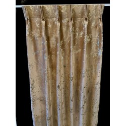 Gordijnen velours beige met goud