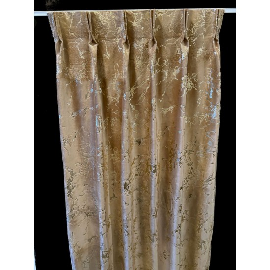 Gordijnen velours beige met goud