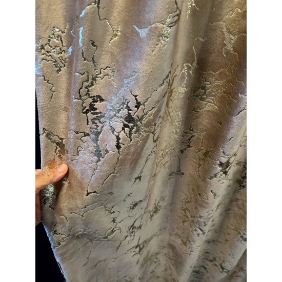 Gordijnen velours beige met goud