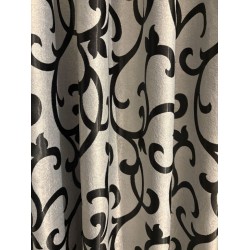 Jacquard Satijn Verduisterende Gordijnen – 2-Tone Design-zwart-grijs