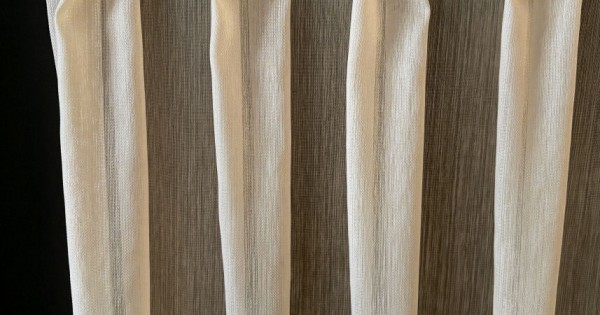 Luxe Inbetween Vitrage papermoon | beige met Zilverstreep