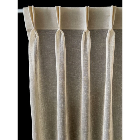 Linnenlook Vitrage Beige – Luxe Natuurlijke Look €9,95 p/m