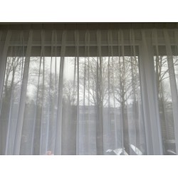 Effen vitrage Franse voile wit 