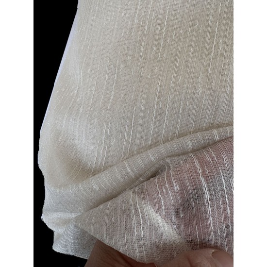 Inbetween Vitrage Gordijn beige – Luxe Kwaliteit met Privacy en Lichtinval