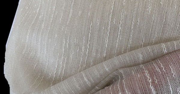 Beige Inbetween Vitrage Gordijn per Meter | Privacy en Lichtinval