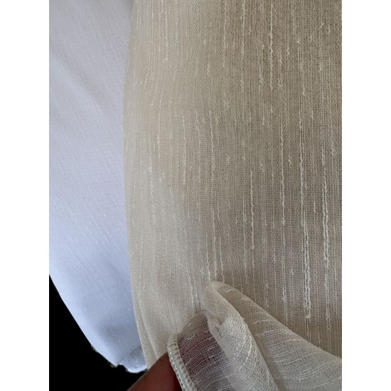 Inbetween Vitrage Gordijn beige – Luxe Kwaliteit met Privacy en Lichtinval