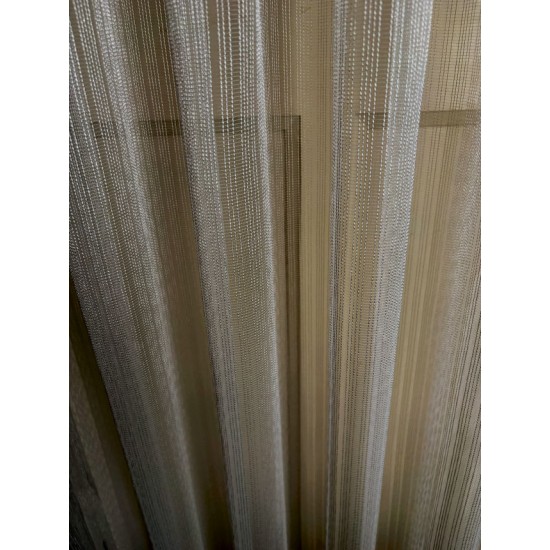 Vitrage Beige Streep  Op Maat – Kamerhoog & Naadloos |AANBIEDING