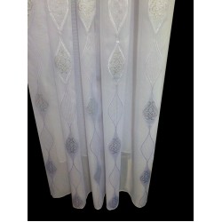 Vitrage Wit met Zilver Barok Design – Luxe Jacquard Voile €9,95 p/m
