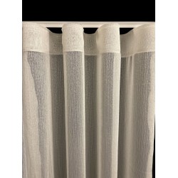 Vitrage Gordijnen Shimmer Ivoor Creme – Kamerhoog 280 cm met Loodveter