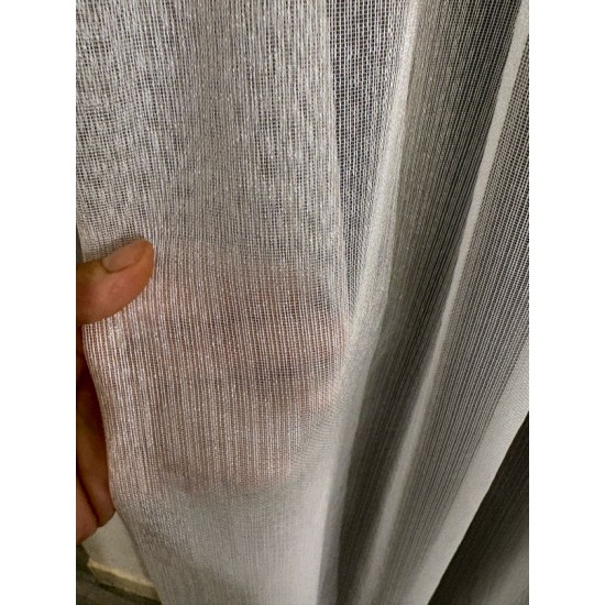 Vitrage Gordijnen Shimmer Wit – Kamerhoog 280 cm met Loodveter
