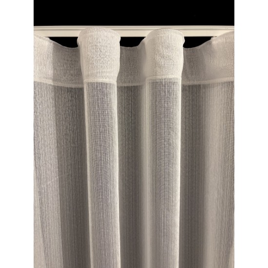 Vitrage Gordijnen Shimmer Wit – Kamerhoog 280 cm met Loodveter