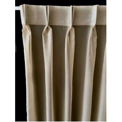 Effen vitrage Franse voile zand