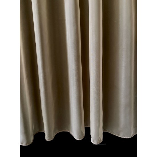 Effen vitrage Franse voile zand